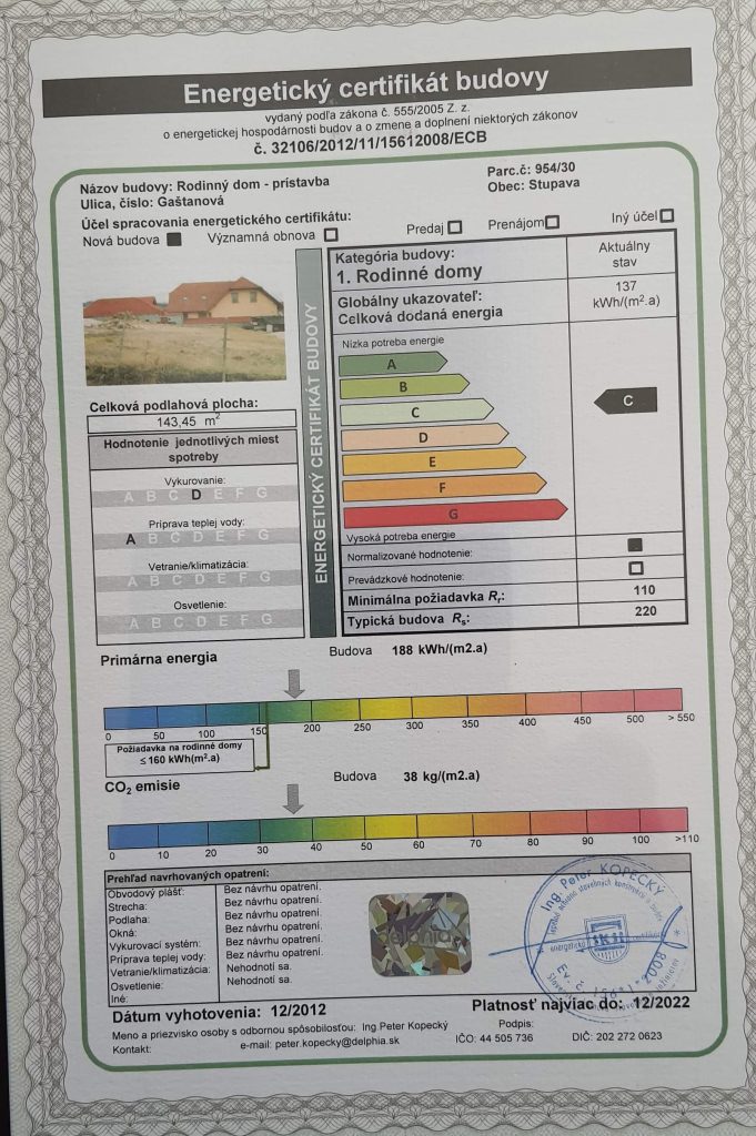 Energetický certifikát
